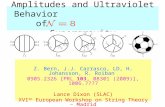 Amplitudes and Ultraviolet Behavior of Supergravity Z. Bern, J.J. Carrasco, LD, H. Johansson, R. Roiban 0905.2326 [PRL 103, 08301 (2009)], 1006.???? Lance.