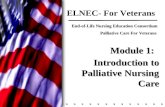 End-of-Life Nursing Education Consortium ELNEC- For Veterans Palliative Care For Veterans Module 1: Introduction to Palliative Nursing Care.