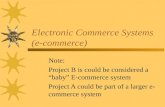 Note: Project B is could be considered a “baby” E-commerce system Project A could be part of a larger e- commerce system Electronic Commerce Systems (e-commerce)