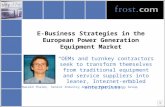 E-Business Strategies in the European Power Generation Equipment Market “OEMs and turnkey contractors seek to transform themselves from traditional equipment.