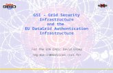GSI – Grid Security Infrastructure and the EU DataGrid Authentication Infrastructure For the EDG CACG: David Groep.