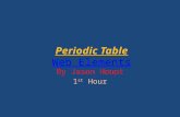 Periodic Table Periodic Table Web Elements Web Elements By Jason Houpt 1 st Hour.