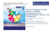 How to Engage Private Sector in Skills Development for Employability, Equity and Prosperity Creating Jobs for Equity and Prosperity Sub-regional Conference.