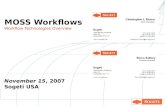 MOSS Workflows Workflow Technologies Overview November 15, 2007 Sogeti USA.