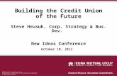 CUNA Mutual Group Proprietary Reproduction, Adaptation or Distribution Prohibited © CUNA Mutual Group Building the Credit Union of the Future Steve Heusuk,