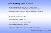 DESIR Progress Report DESIR hall details defined for civil construction: - compressed air, liquid nitrogen, cooling water, etc detailed layout of RFQ-HRS.