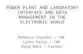 POWER PLANT AND LABORATORY INTERFACE AND DATA MANAGEMENT IN THE ELECTRONIC WORLD Rebecca Charles – TBE Lynne Perry – TBE Doug Wahl – Exelon.