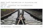 PwC NARUC Staff Subcommittee on Accounting and Finance IAS 12 – Potential Tax Considerations May 4, 2009 Sal Montalbano, Tax Director.