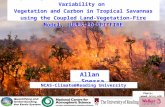 Allan Spessa Exploring the Effects of Fire and Rainfall Variability on Vegetation and Carbon in Tropical Savannas using the Coupled Land-Vegetation-Fire.