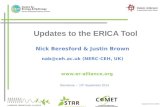 Copyright © 2014 ALLIANCE Updates to the ERICA Tool Barcelona – 10 th September 2014  Nick Beresford & Justin Brown nab@ceh.ac.uk (NERC-CEH,
