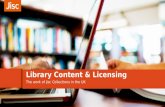 Introducing customer experience The work of Jisc Collections in the UK Library Content & Licensing.