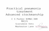 Practical pneumonia treatment Advanced stockmanship C S Parker BVM&S DBR MRCVS Scarsdale Vets Markeaton Lane.