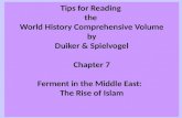 Tips for Reading the World History Comprehensive Volume by Duiker & Spielvogel Chapter 7 Ferment in the Middle East: The Rise of Islam.