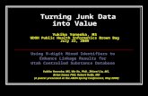 Turning Junk Data into Value Yukiko Yoneoka, MS UDOH Public Health Informatics Brown Bag July 22, 2009 Using 9-digit Mixed Identifiers to Enhance Linkage.