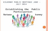 K ILKENNY P UBLIC M EETINGS J UNE - J ULY 2014 Establishing the Public Participation Network ( PPN) for Kilkenny.