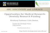 ARC DISCOVERY and LINKAGE Opportunities for Medical Research: Diversify Research Funding Winthrop Professor Colin Raston Colin.Raston@uwa.edu.au