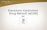 Electronic Controlled Drug Record (eCDR) in. eCDR Overview Controlled Drug Record documentation will be completed in HED instead of on the paper CDR.