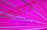 Shirley Chisholm Born: November 30 th 1924 Died: January 1 st 2005 Priya Hall Due: February 10, 2012.