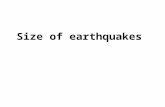 Size of earthquakes. MODIFIED MERCALLI SCALE Defines the INTENSITY of an earthquake by the amount of damage caused.