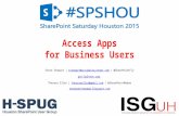 1 Access Apps for Business Users Steve Stewart | sstewart@accudatasystems.com | @SharePointFlysstewart@accudatasystems.com get-SpSteve.com Theresa Eller.