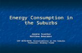 Energy Consumption in the Suburbs Jeanne Scanlon Matthew Newcomer CRP 3870/8870: Sustainability in the Suburbs Professor: Bradley Flamm.