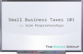 Small Business Taxes 101 for Sole Proprietorships.