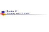 Chapter 10 Learning Sets Of Rules. Content Introduction Sequential Covering Algorithm Learning First-Order Rules (FOIL Algorithm) Induction As Inverted.