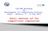 Basic notions of the competition regulation. Introdution I- Basic concepts II- Competition in telecommunications market (Why regulate the competition.