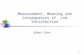 1 Measurement, Meaning and Consequences of.com Satisfaction Qimei Chen.