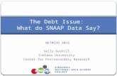 NETMCDO 2015 Sally Gaskill Indiana University Center for Postsecondary Research The Debt Issue: What do SNAAP Data Say?