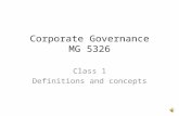 Corporate Governance MG 5326 Class 1 Definitions and concepts.