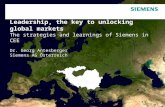 Schutzvermerk / Copyright-Vermerk Leadership, the key to unlocking global markets The strategies and learnings of Siemens in CEE Dr. Georg Antesberger.