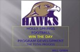 HOLLY SPRINGS FOOTBALL WIN THE DAY PROGRAM DEVELOPMENT THE TOTAL PROCESS WILL ORBIN.