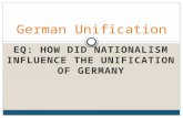 EQ: HOW DID NATIONALISM INFLUENCE THE UNIFICATION OF GERMANY German Unification.