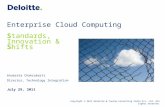 Copyright © 2011 Deloitte & Touche Consulting India Pvt. Ltd. All rights reserved. Enterprise Cloud Computing Standards, Innovation & Shifts Anubrata Chakrabarti.
