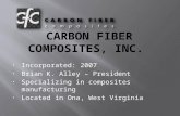 Incorporated: 2007 Brian K. Alley – President Specializing in composites manufacturing Located in Ona, West Virginia.