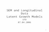 1 SEM and Longitudinal Data Latent Growth Models UTD 07.04.2006.