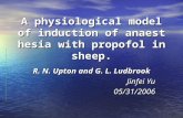 A physiological model of induction of anaesthesia with propofol in sheep. Jinfei Yu 05/31/2006 R. N. Upton and G. L. Ludbrook.
