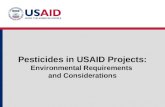 Pesticides in USAID Projects: Environmental Requirements and Considerations.