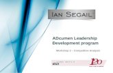 ADcumen Leadership Development program Workshop 2 – Competitive Analysis.