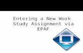 Entering a New Work Study Assignment via EPAF. Under the Employee tab, select Electronic Personnel Action Forms.