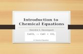 Introduction to Chemical Equations Deirdre L Davenport.