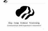 1 Day Camp Indoor Training Customized for 2010 Sugarbush 3 volunteers!