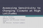 Assessing Sensitivity to Changing Climate at High Latitudes Lee E. Penwell Amherst College Research and Discover Intern 2010 UNH Advisor: Richard Lammers.