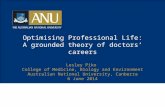 Optimising Professional Life: A grounded theory of doctors’ careers Lesley Piko College of Medicine, Biology and Environment Australian National University,