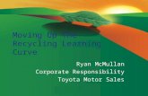 Moving Up The Recycling Learning Curve Ryan McMullan Corporate Responsibility Toyota Motor Sales.