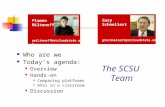 Plamen Miltenoff pmiltenoff@stcloudstate.edu The SCSU Team Who are we Today’s agenda: Overview Hands-on Comparing platforms mVal in a classroom Discussion.