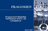 March 2007 Employment Eligibility Verification (Form I-9) Compliance.