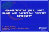 HUANGLONGBING (HLB) HOST RANGE AND BACTERIAL SPECIES DIVERSITY Dr. Megan Dewdney Assistant Professor and Extension Specialist.