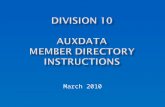 March 2010.  AUXDATA has a very useful Directory  Division 10 will use that Directory in lieu of the current hand-maintained document.  Directory always.